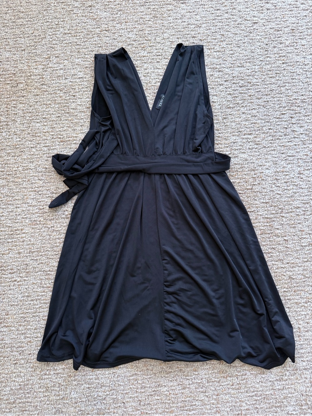 Black Sleeveless V-Neck Dress LBD Size S